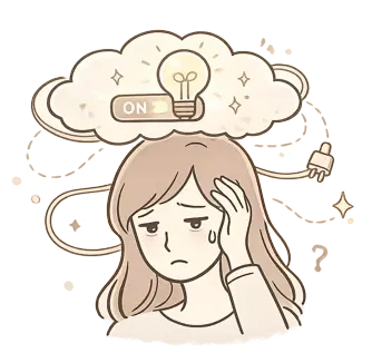 la sensación de que su mente nunca se apaga